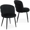 Image de Lot de 2 Chaises en Velours Marisa 80cm Noir
