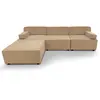 Image de Canapé Modulable en Velours Côtelé Todd 258cm Beige