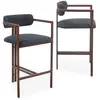Image de Lot de 2 Chaises de Bar Design Galia 103cm Anthracite