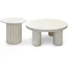 Image de Paris prix lot 2 tables basses rondes - Crème