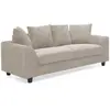 Image de Canapé 3 Places en Velours Côtelé Woodrow 182cm Beige