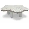 Image de Table Basse Effet Terrazzo Nuage 100cm Gris Clair