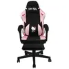 Image de Konix Hello Kitty Fauteuil de bureau gaming - Coussin lombaire - Noir/Rose