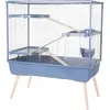 Image de ZOLUX Neolife Cage Élevée pour Rongeurs - 3 Niveaux pour Lapins - 99 x 54 x 114 cm - Bleu