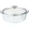 Image de Cuit vapeur en verre et couvercle 20cm