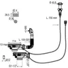 Image de 00 438000 000 00 Bonde automatique D90 pour évier double bac