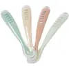 Image de 913553 Set 4 Cuillères silicone premières bouches Velours gris/Vert