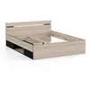 Image de Lit Double en bois Michigan - 160 x 200 cm - Beige