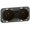 Image de Legrand Dooxie double prise 2P+T - Noir