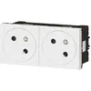 Image de Legrand Mosaic double prise 2P+T - Blanc
