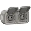 Image de Legrand Plexo 2 prises 2P+T - Gris