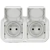 Image de PLEXO 2 PRISES 2PT T HORIZONTAL BLANC LEGRAND - 070025