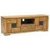 Image de BOIS & CHIFFONS Meuble TV Acacia Maya - Bois sculpté bicolore