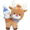 Image de Peluche Renne et Pingouin 24 cm A2502245