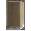 Image de Paroi de douche SUPRA III FIXE 90cm profilé blanc avec verre transparent KINEDO PA1572BTN