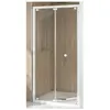 Image de Porte de douche pliante SUPRA III S Kinedo avec profilé blanc PA1561BTN
