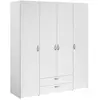 Image de But Armoire 4 portes 2 tiroirs - Blanc