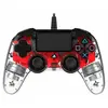 Image de Nacon Manette filaire Officielle PS4 Compact Transparente ROUGE
