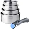 Image de Batterie de cuisine inox 5 pcs avec manche amovible Arthur Martin AM7457
