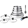 Image de Batterie de cuisine induction - Arthur Martin - AM4485 - Acier inoxydable - 10 pieces - ...