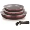 Image de Arthur Martin AM8866 - Lot de 3 poêles 20/24/28 cm - Violet