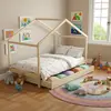 Image de Lit cabane KOALA 90x190 + 1 sommier + 1 Tiroir / Bois clair