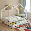 Image de Lit cabane KOALA 90x190 + 1 sommier + 1 Tiroir / Blanc