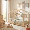 Image de Lit cabane INDIANA 90x190 + sommier / Bois clair