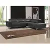 Image de Vente-Unique Canapé d'angle PASCALINE - Cuir Gris