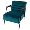 Image de Fauteuil 60x76x73 cm en tissu velours bleu foncé
