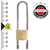 Image de Master Lock 1950EURD Cadenas à Clé avec Anse Ajustable de 7 à 15 cm, Doré, 15,5 x 5 x 1,4 cm