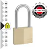 Image de Master Lock 140EURDLF Cadenas à Clé en Laiton et Anse Moyenne, Doré, 7,6 x 4 x 1,3 cm
