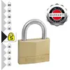 Image de Master Lock 150EURD Cadenas à Clé en Laiton, Doré, 6,8 x 5 x 1,4 cm