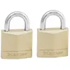 Image de Master Lock 130EURT Lot de 2 Cadenas à Clé en Laiton, Doré, 4,9 x 3 x 1,2 cm