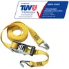 Image de Master Lock 3058EURDAT Sangle d'Arrimage avec Crochets J et Cliquet, Jaune, 4,5m x 35mm Sangle