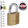 Image de Master Lock 1155EURD Cadenas à Clé en Laiton Massif et Anse Hexagonale, Doré, 8,2 x 5 x 2,6 cm