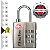 Image de Master Lock 4680EURDNKL Cadenas à Combinaison TSA, Gris, 5,5 x 3 x 2,6 cm