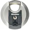 Image de MASTER LOCK Cadenas Rond [A Clé] [Acier Inoxydable] [Extérieur] M40EURD - Idéal pour les espaces de rangement, les remises, les garages, les remorques