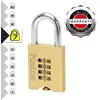 Image de Master Lock 651EURD Cadenas à Combinaison à 4 Chiffres en Laiton, Doré, 10 x 5,1 x 1,3 cm