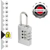 Image de Master Lock 7620EURDCC Cadenas à Combinaison Programmable en Aluminium, gris, 2 x 5,5 x 0,9 cm