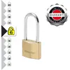 Image de Master Lock 2940EURD Cadenas à Clé Extra Fin en Laiton et Anse Moyenne, Doré, 9,1 x 4 x 1,6 cm