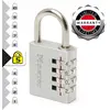 Image de Master Lock 7630EURD Cadenas à Combinaison Programmable en Aluminium, gris, 4 x 7,8 x 1,5 cm