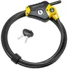 Image de MASTER LOCK Câble antivol ajustable [Longueur ajustable de 30 cm à 4,5 m] [Solution Brevetée Python] 8420EURD - Idéal pour sécuriser de l'Outillage, des Equipements Sportifs et du Mobilier de Jardin