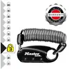Image de Master Lock 1551EURDBLK Cadenas à Combinaison avec Câble, Noir, 4,1 x 6 x 1 cm