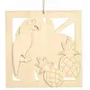Image de Paris Prix Décoration en Bois Ananas et Perroquet - Naturel