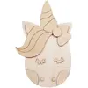 Image de Tête Animal à Peindre Licorne 35cm Naturel