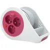 Image de Zenitech Mini Enrouleur Design 3 Prises - 7m Rose