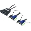 Image de Dexlan Commutateur KVM avec câbles intégrés Pocket - 2 ports