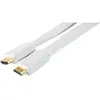 Image de Cordon HDMI haute vitesse plat blanc 5m