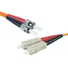 Image de Jarretière optique duplex multimode OM2 50/125 SC-UPC/ST-UPC orange - 1 m